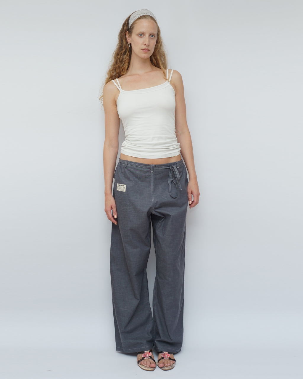 JOU Cut Unisex Denim Blue with white stitching