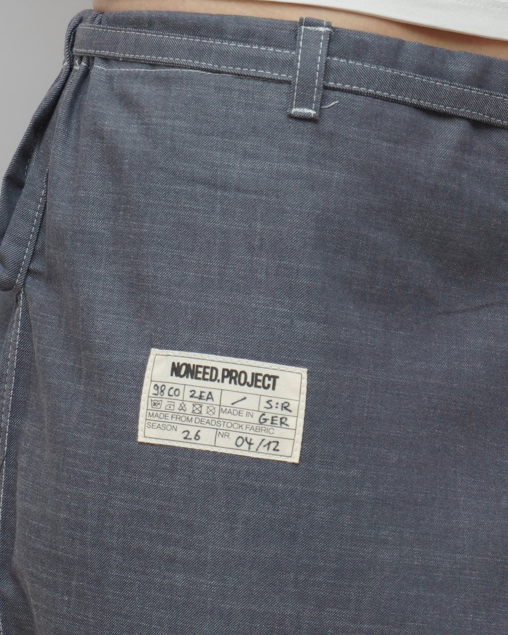 JOU Cut Unisex Denim Blue with white stitching